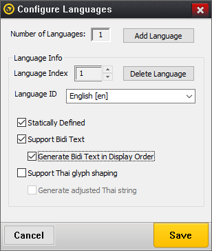 Configure languages