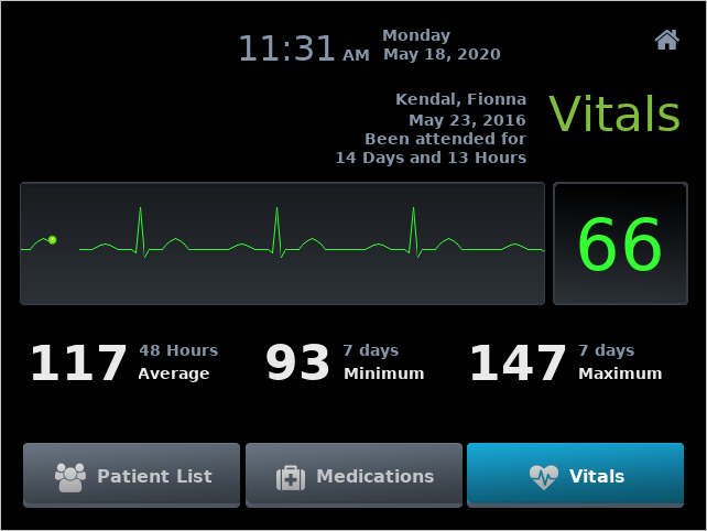 Screenshot of the GUIX medical device.