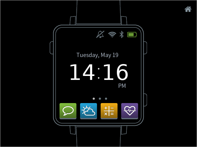 Screenshot of the GUIX Consumer smart watch.