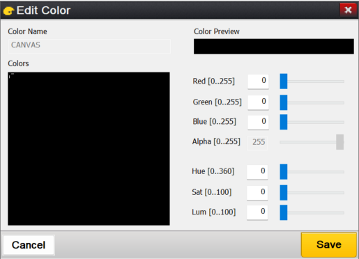 Screenshot of the Edit Color dialog.