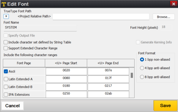 Screenshot of the modification dialog when SYSTEM is double-clicked.