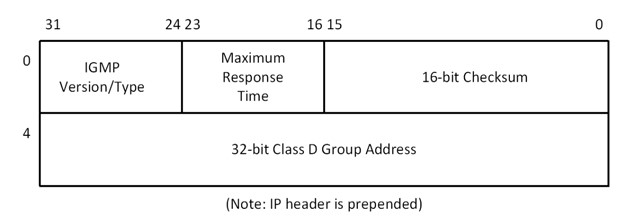 Diagram of a IGMP report message.