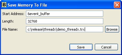 Screenshot of the the BenchX tools save dialog.