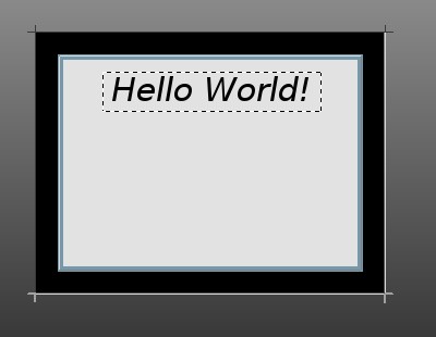 Screenshot of a pop-up menu with the Hello World selection.