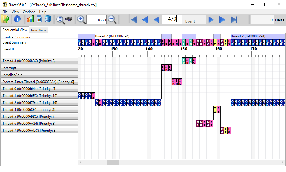 Screenshot of the context being moved to the top of the context list.