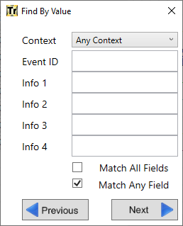 Screenshot of the search dialog.