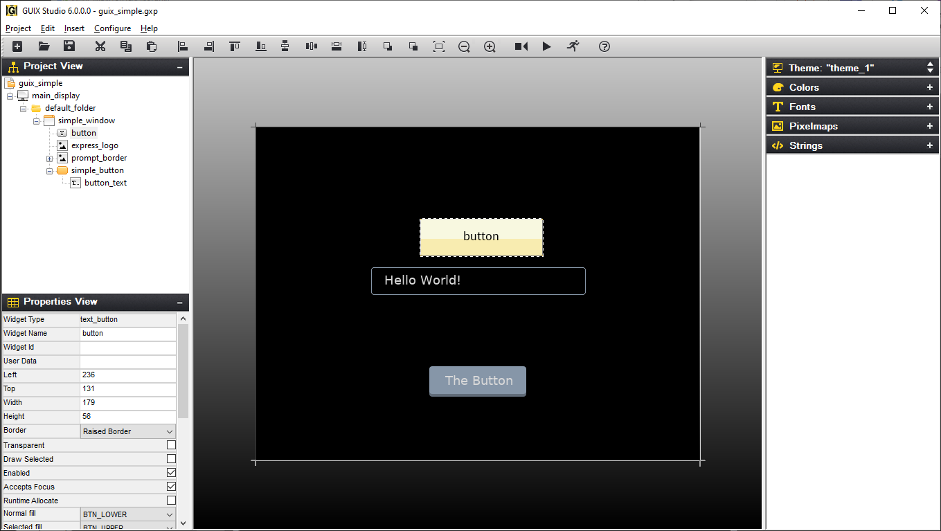 Screenshot of the selected widget.